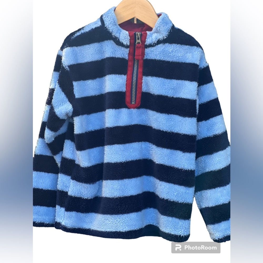 Hanna Andersson boys striped fleece pullover